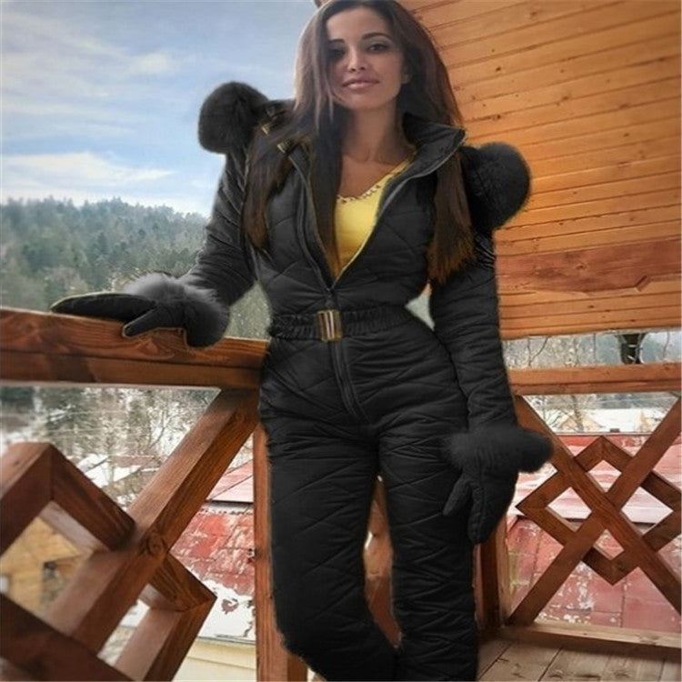 Valeria - Damski kombinezon narciarski ocieplany elegancki zimowy