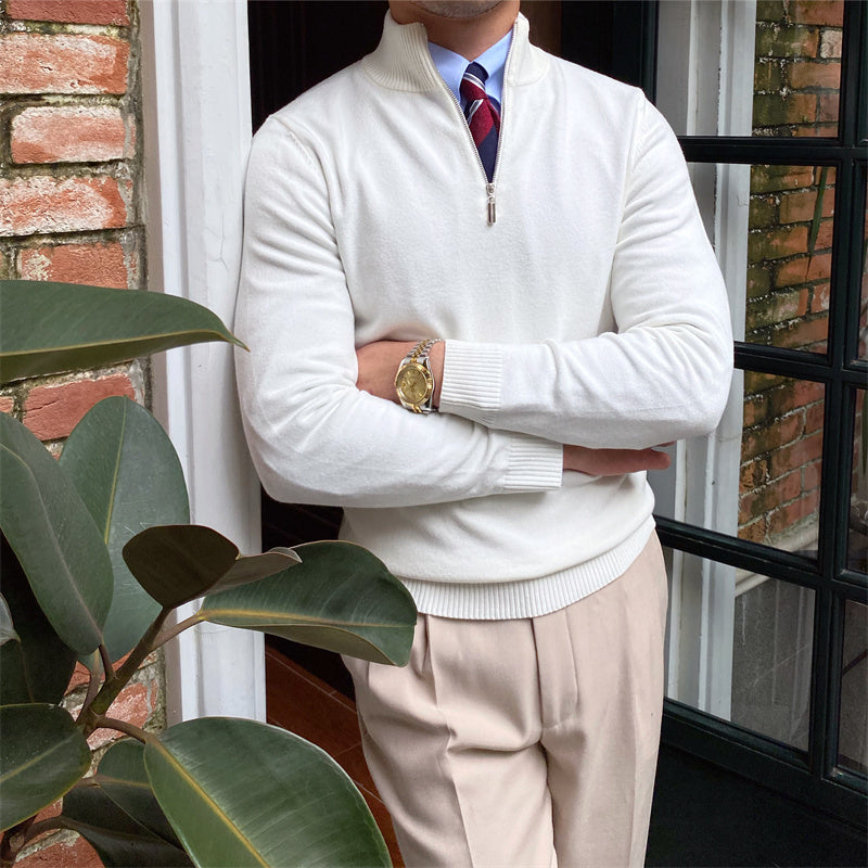 Ethan – Cotton Turtleneck with Zipper