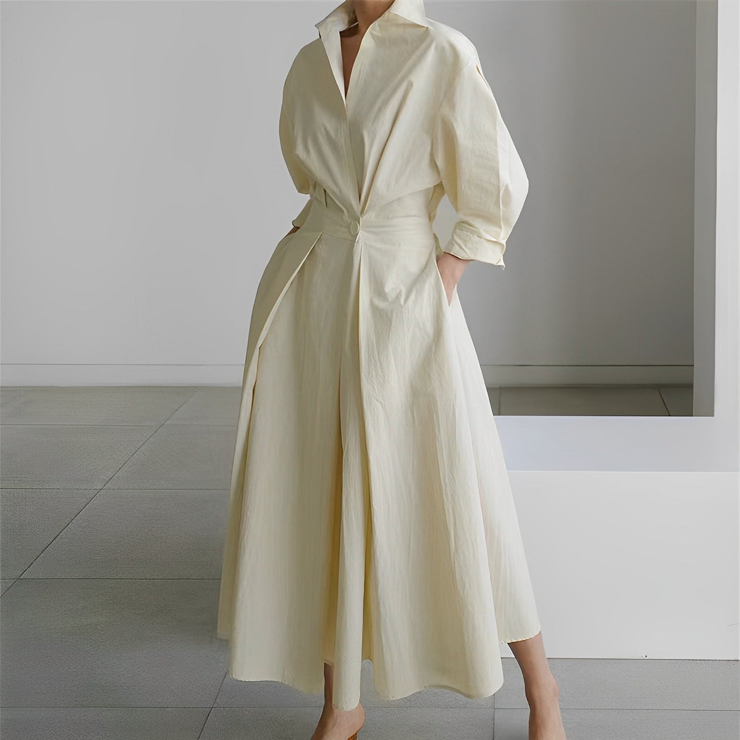 Elise – Minimalistyczna Koszulowa Sukienka