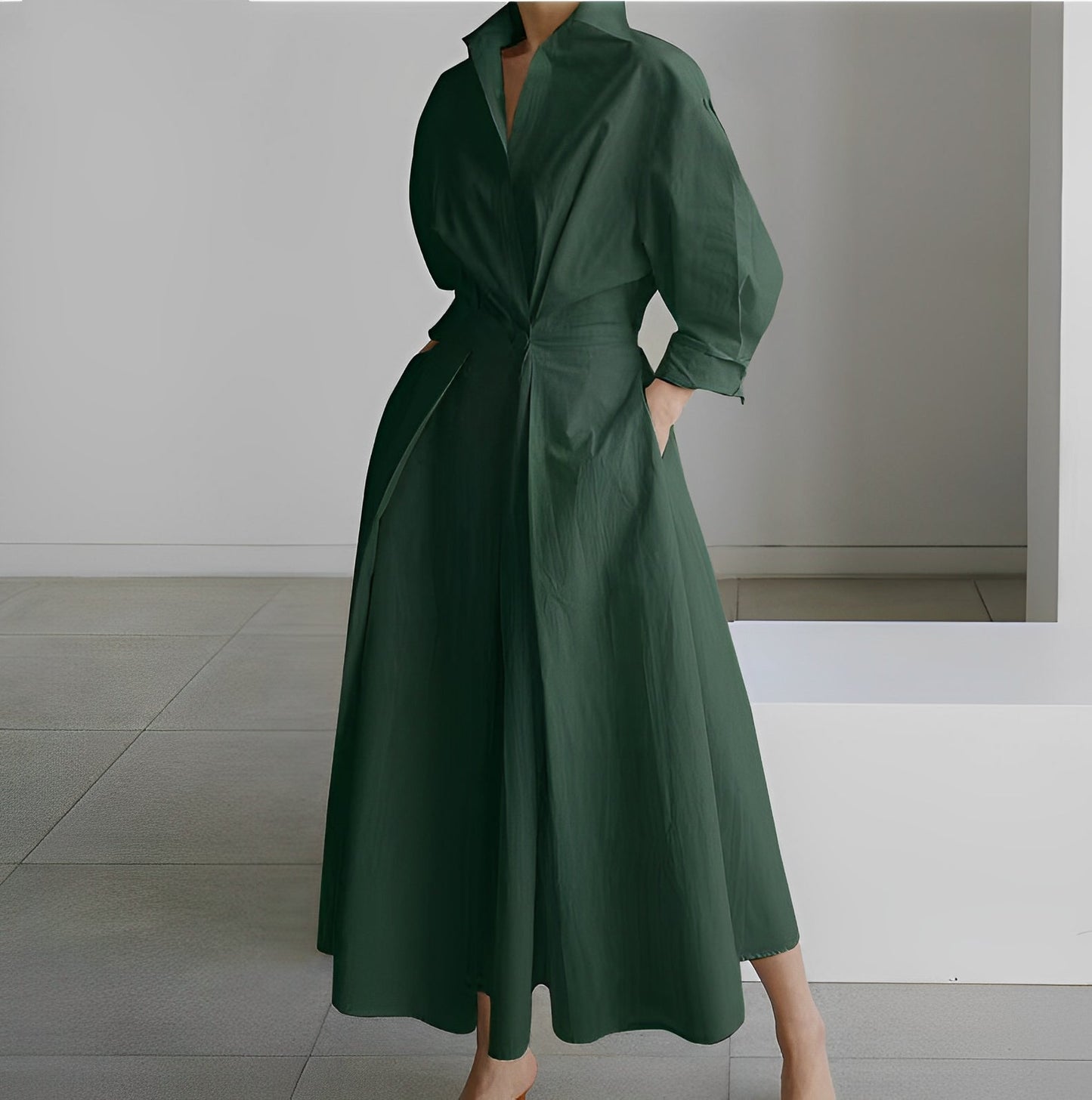 Elise – Minimalistyczna Koszulowa Sukienka