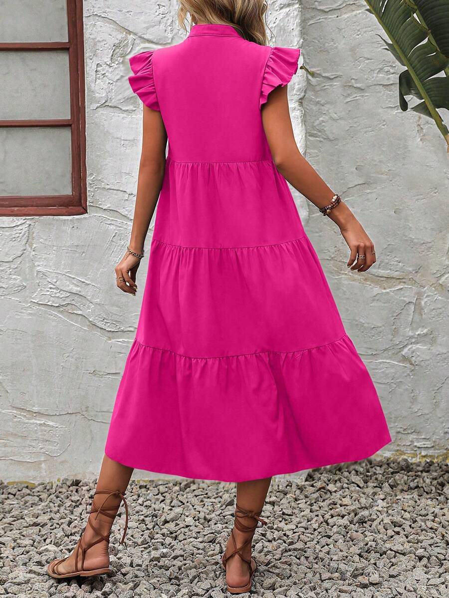 Summer midi dress with ruffles – comfort and style in one