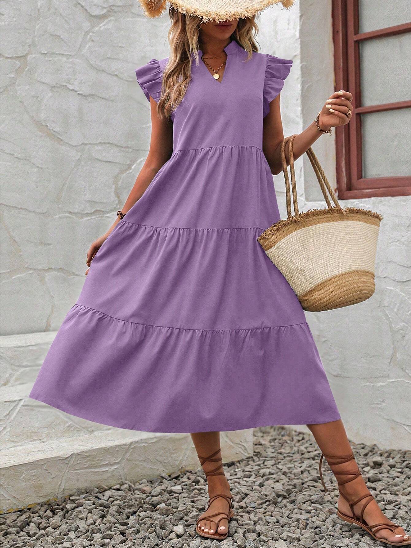 Summer midi dress with ruffles – comfort and style in one