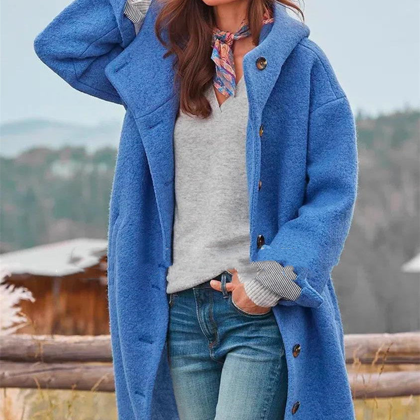Sophia - Damski płaszcz wełniany oversize elegancki zimowy modny