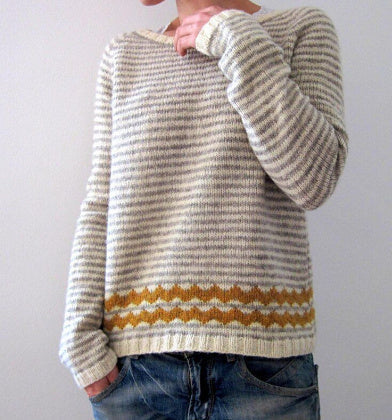 Elina – Wool Winter Sweater with Ethnic Patterns