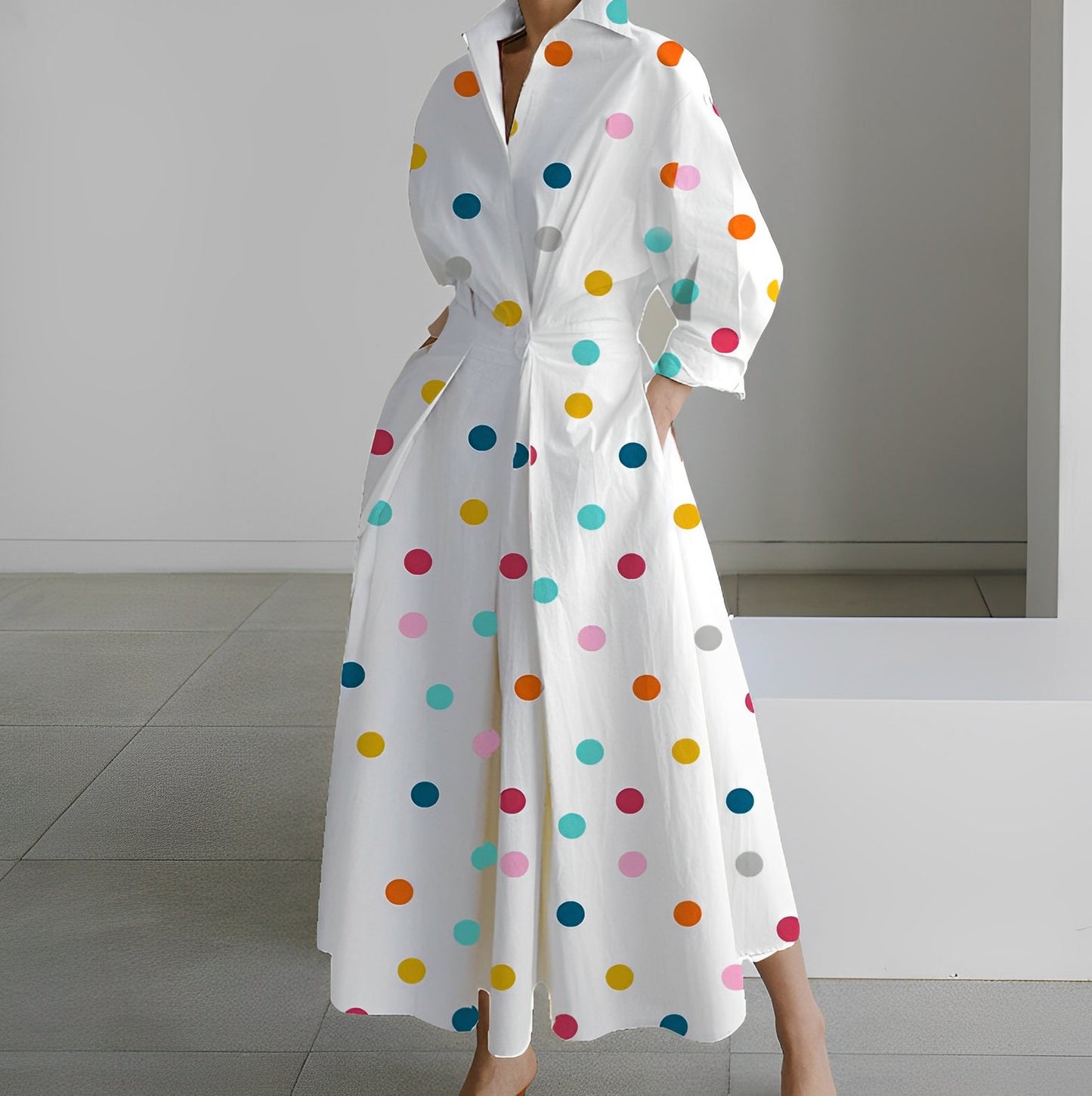 Elise – Minimalistyczna Koszulowa Sukienka
