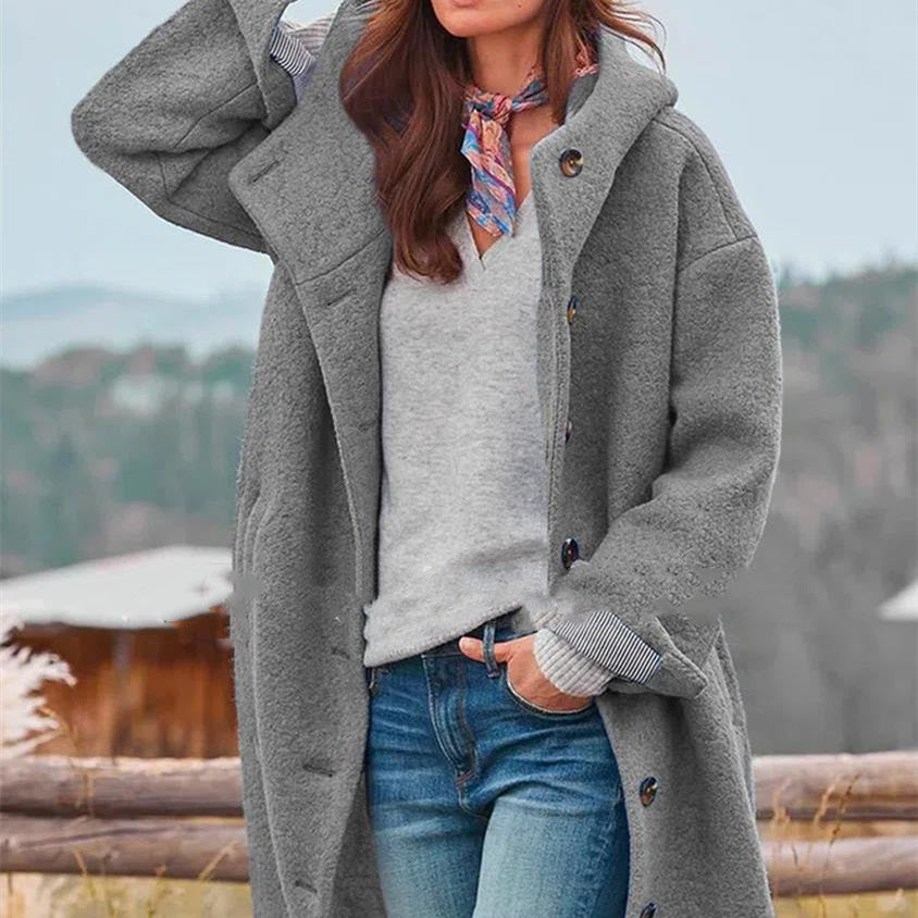 Sophia - Damski płaszcz wełniany oversize elegancki zimowy modny