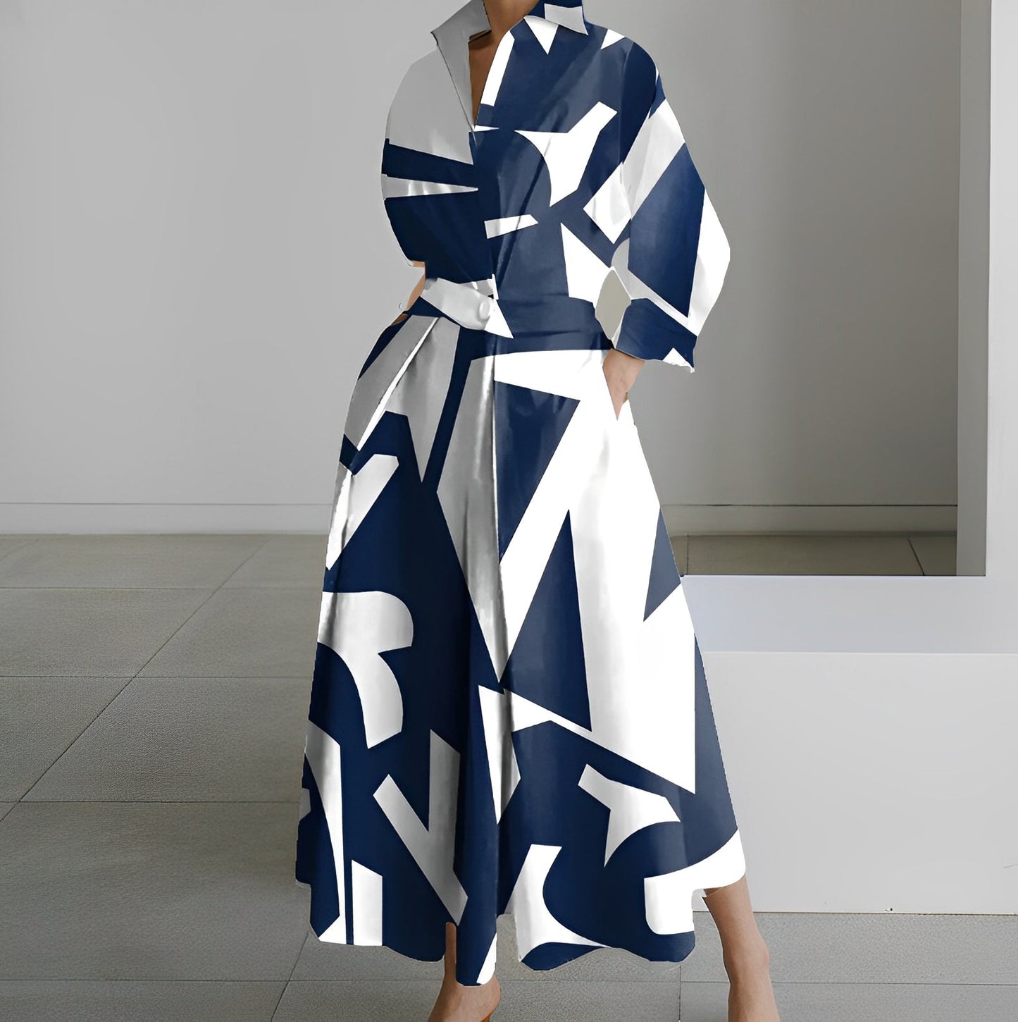 Elise – Minimalistyczna Koszulowa Sukienka