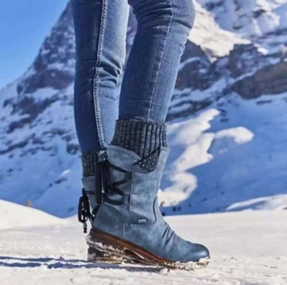 Isla - Women's winter boots in purple leather with insulation, fashionable