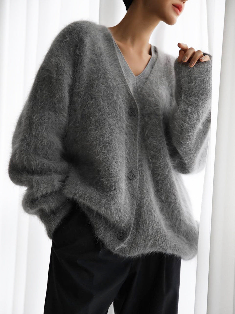 Elena - Women's mohair sweater, soft, warm, oversized, fashionable, elegant