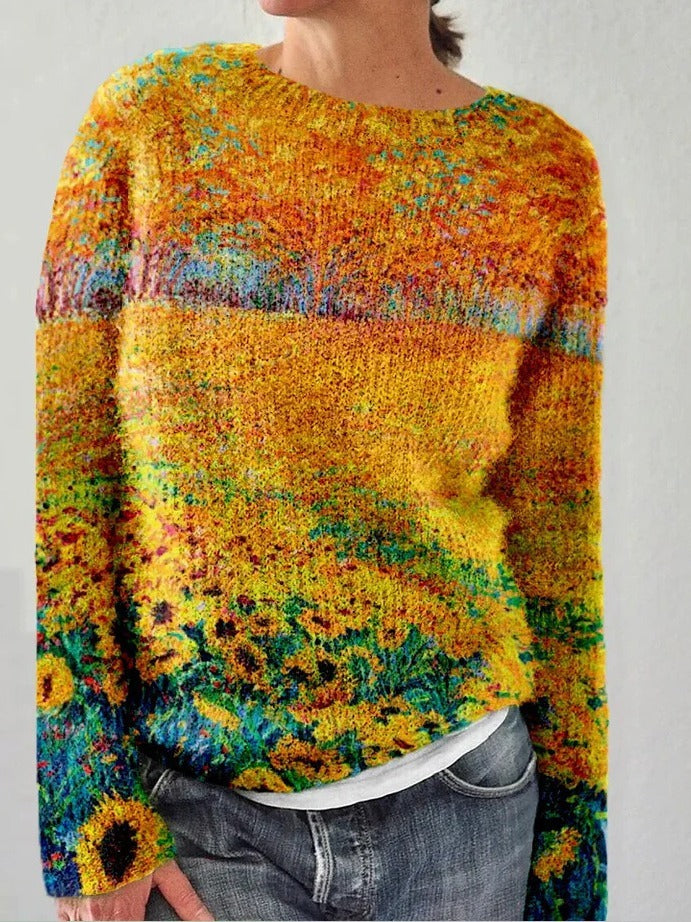 Maya - Women's cashmere wool sweater, colorful, patterned, soft, fashionable