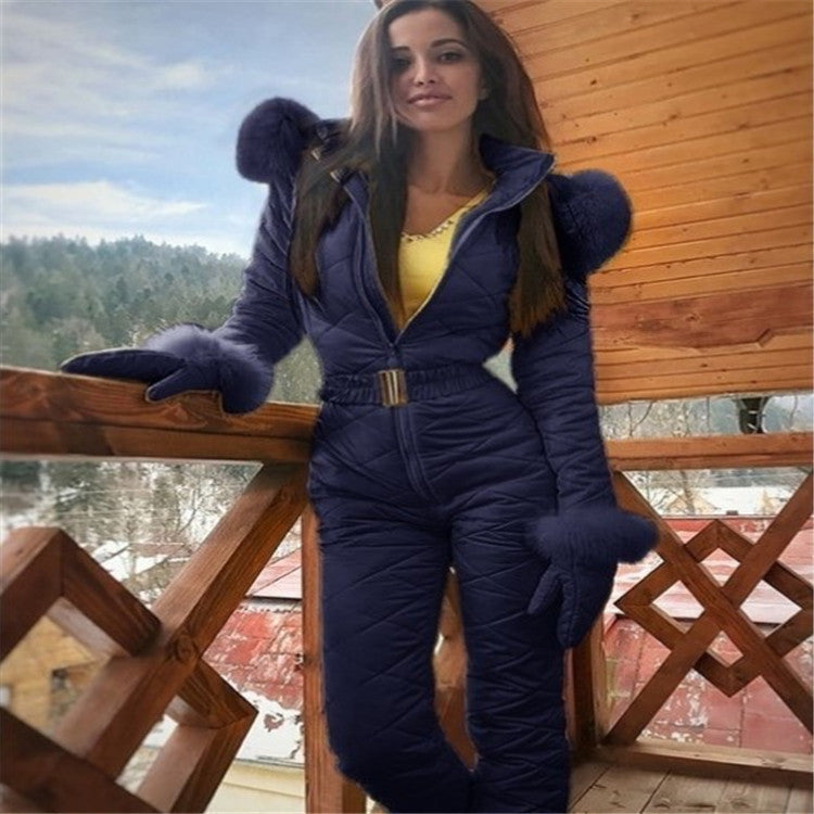 Valeria - Damski kombinezon narciarski ocieplany elegancki zimowy