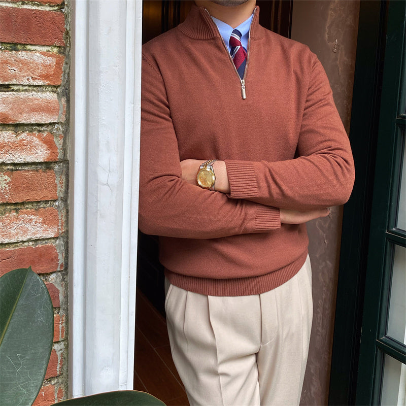 Ethan – Cotton Turtleneck with Zipper