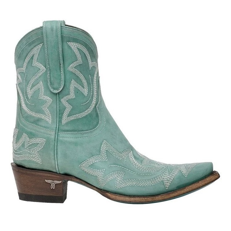 Kowbojki damskie z haftem w stylu western