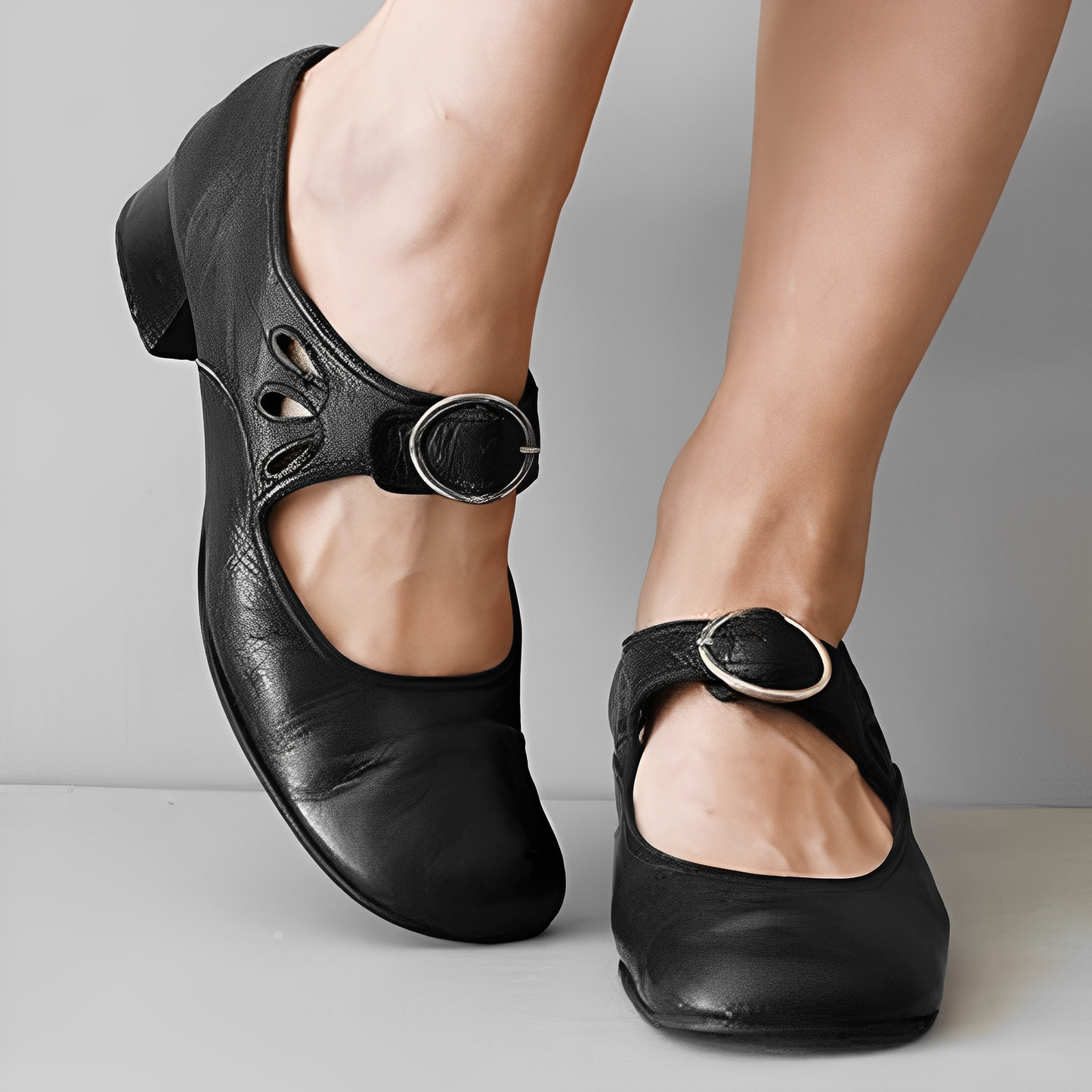 Damskie buty ortopedyczne Mary Jane z niskim obcasem