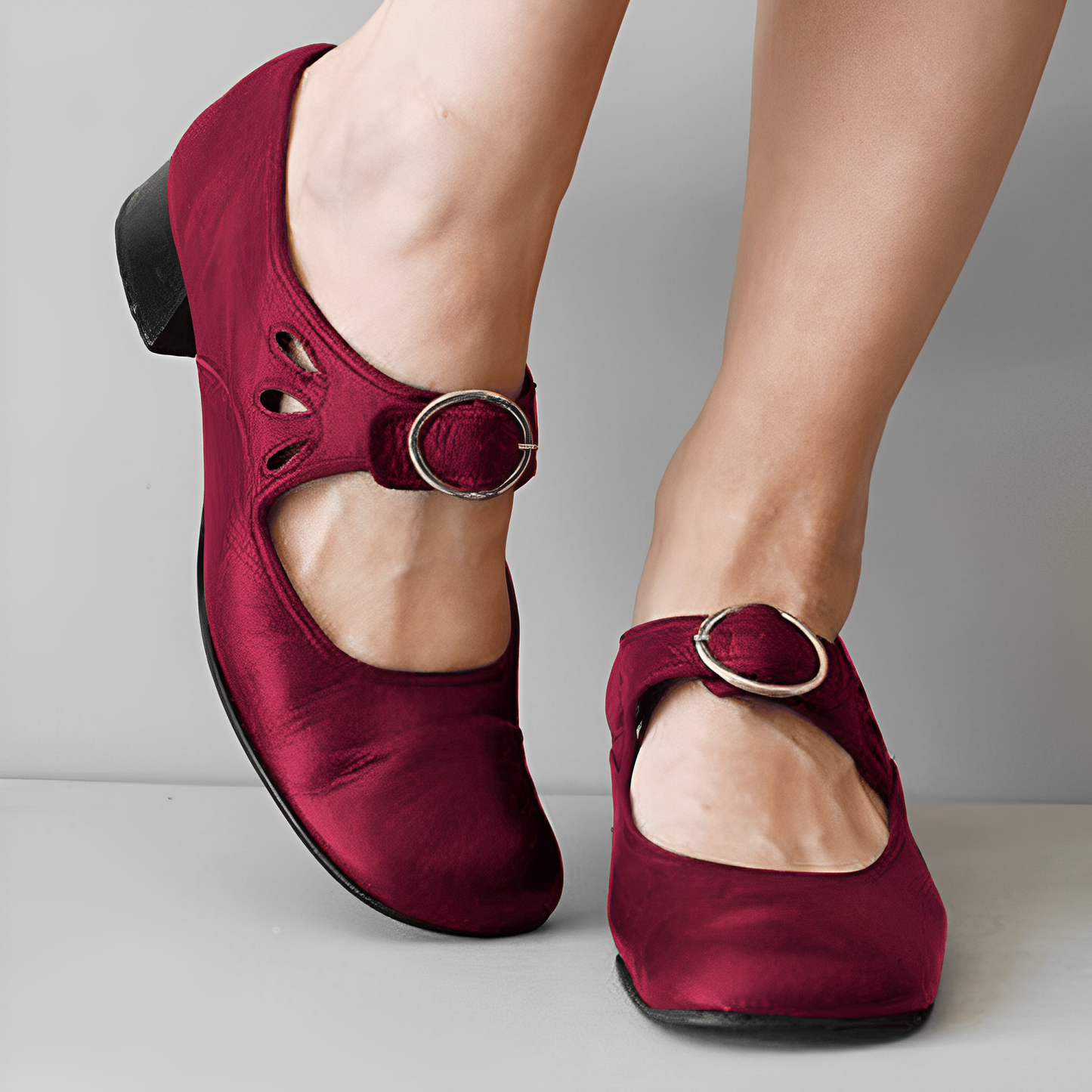 Damskie buty ortopedyczne Mary Jane z niskim obcasem