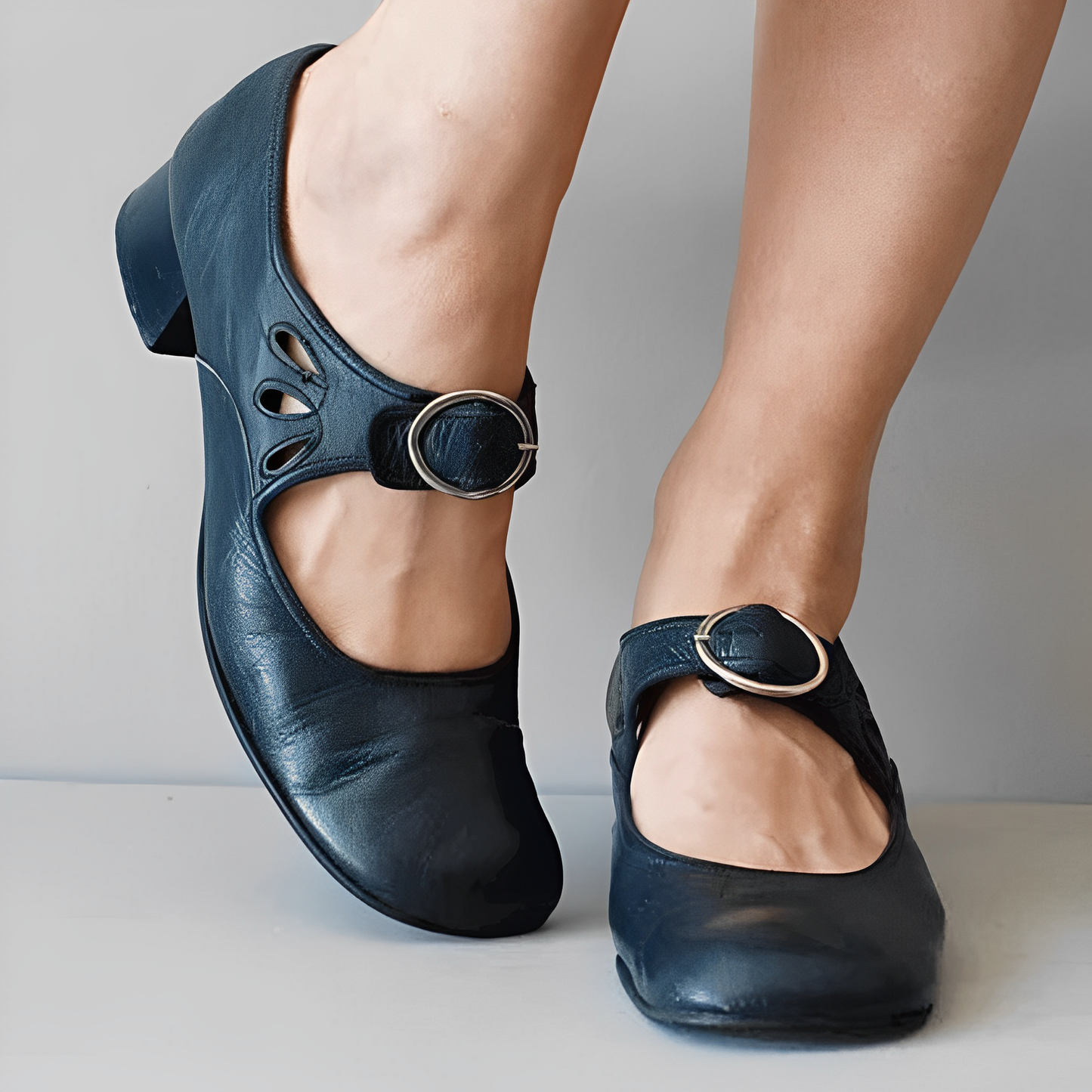 Damskie buty ortopedyczne Mary Jane z niskim obcasem