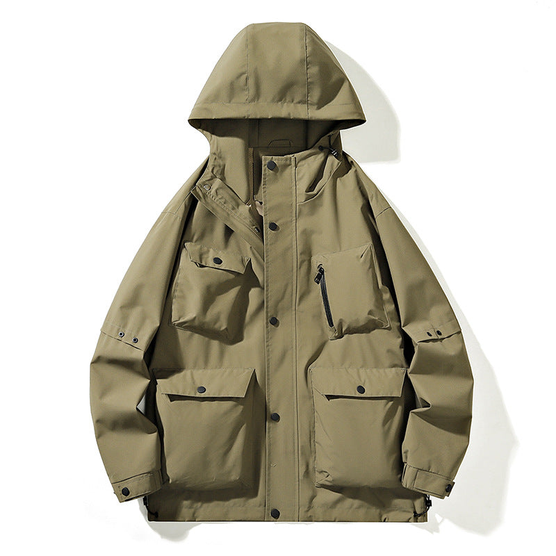 Unisexowa techniczna kurtka outdoorowa z izolacyjnym fleece'em i wielofunkcyjnymi kieszeniami Eloura-Moda