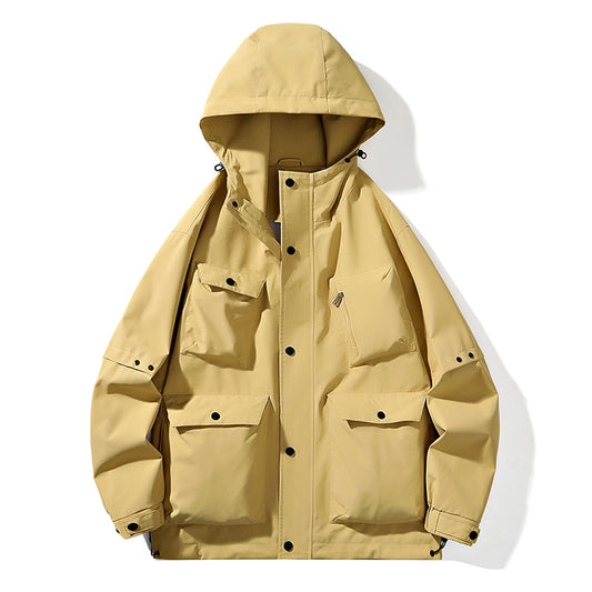 Unisexowa techniczna kurtka outdoorowa z izolacyjnym fleece'em i wielofunkcyjnymi kieszeniami Eloura-Moda