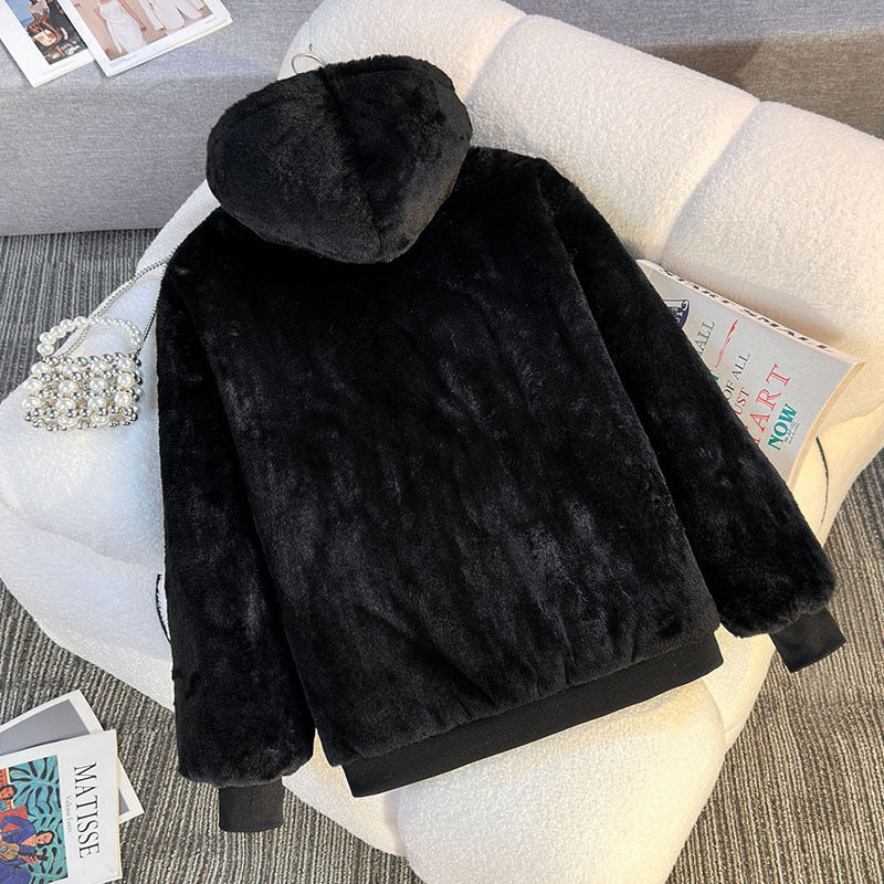 Damska bluza z kapturem z ociepleniem fleece z opcją odwrócenia Eloura-Moda