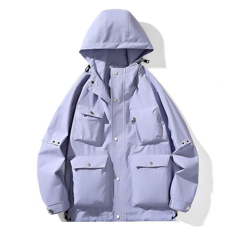 Unisexowa techniczna kurtka outdoorowa z izolacyjnym fleece'em i wielofunkcyjnymi kieszeniami Eloura-Moda