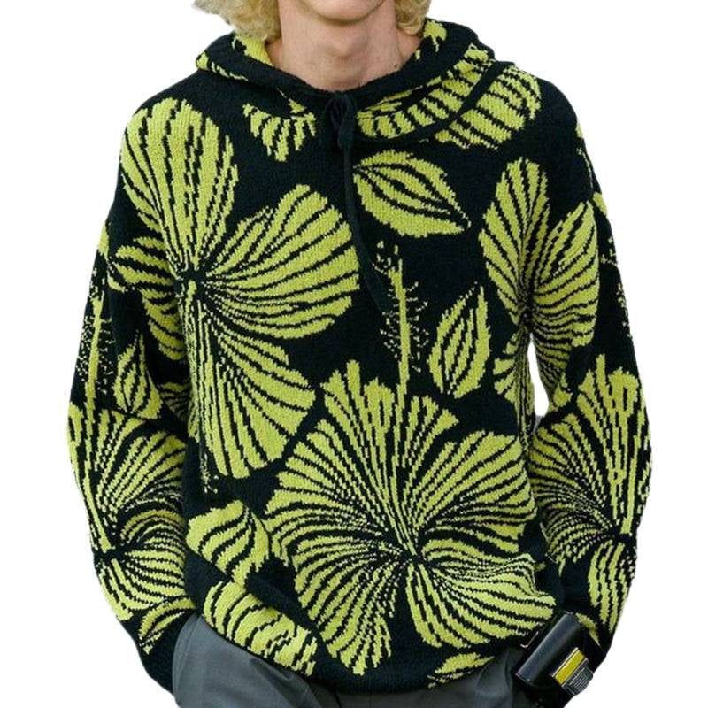 Unisex Bluza z kapturem z unikalnym kwiatowym wzorem Eloura-Moda