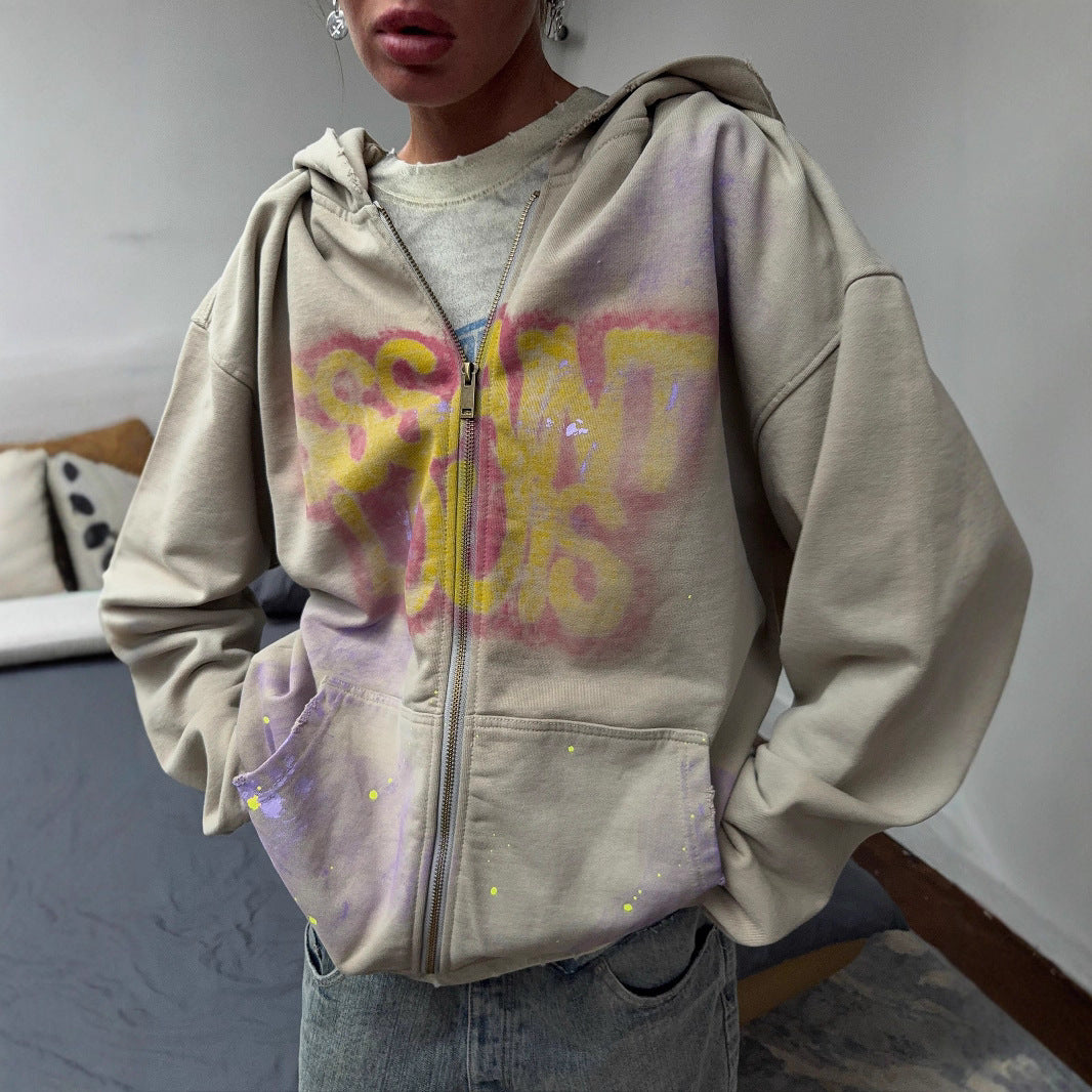 Damska bluza z kapturem Graffiti Eloura-Moda