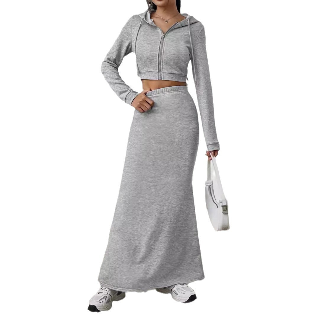 Zestaw damski Hoodie i maxi spódnica Eloura-Moda