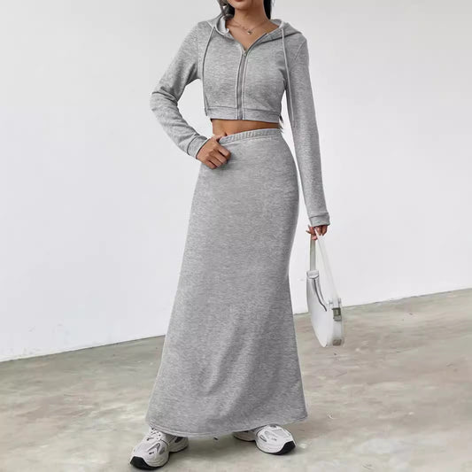 Zestaw damski Hoodie i maxi spódnica Eloura-Moda