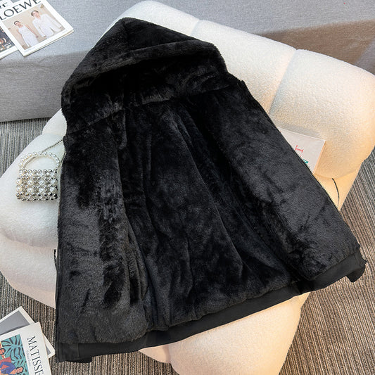 Damska bluza z kapturem z ociepleniem fleece z opcją odwrócenia Eloura-Moda