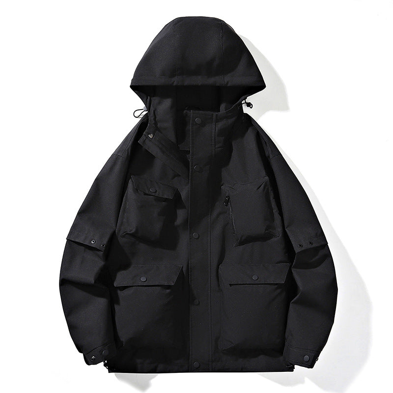 Unisexowa techniczna kurtka outdoorowa z izolacyjnym fleece'em i wielofunkcyjnymi kieszeniami Eloura-Moda