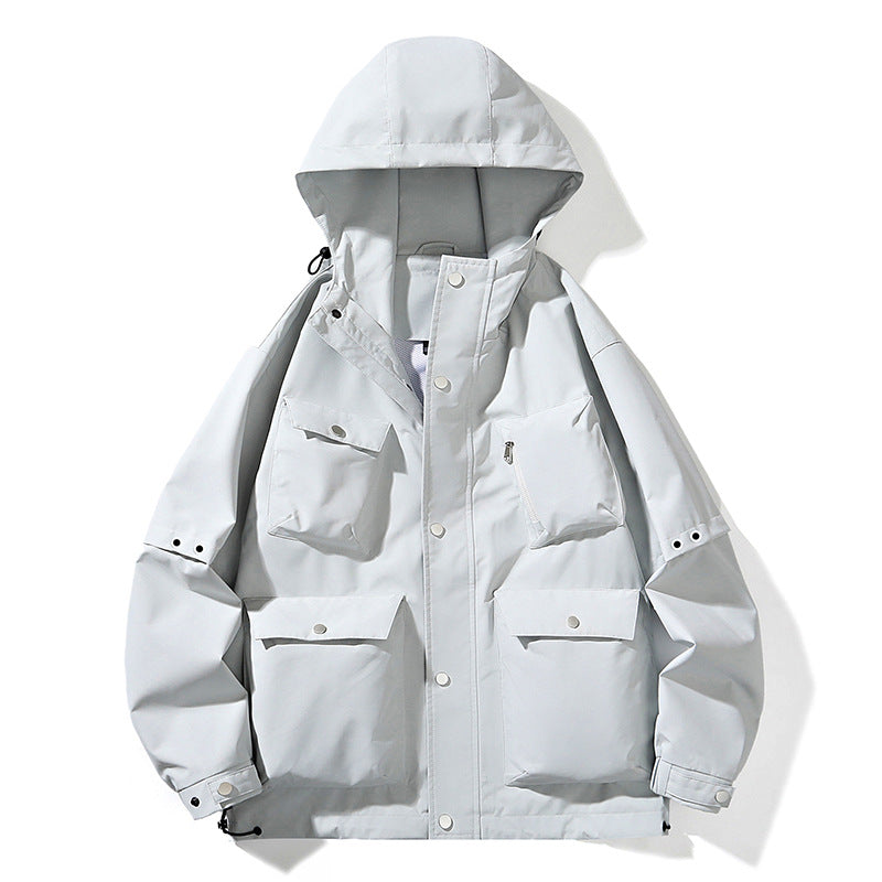 Unisexowa techniczna kurtka outdoorowa z izolacyjnym fleece'em i wielofunkcyjnymi kieszeniami Eloura-Moda