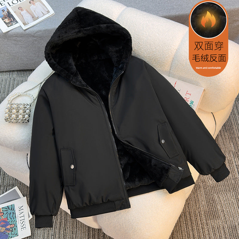 Damska bluza z kapturem z ociepleniem fleece z opcją odwrócenia Eloura-Moda