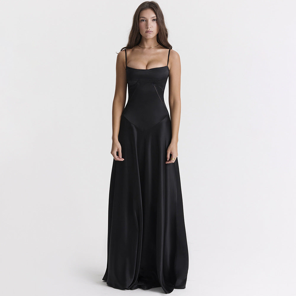 Selena – Stylish satin maxi dress