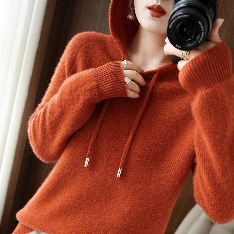 Maya – Cashmere Hooded Sweater for Winter