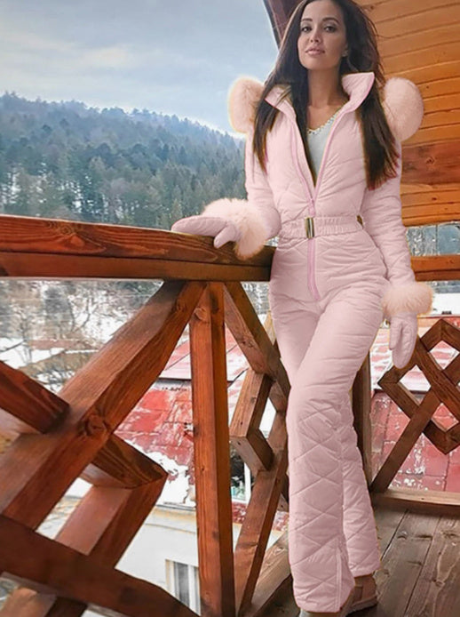 Valeria - Damski kombinezon narciarski ocieplany elegancki zimowy