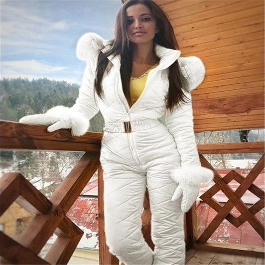 Valeria - Damski kombinezon narciarski ocieplany elegancki zimowy
