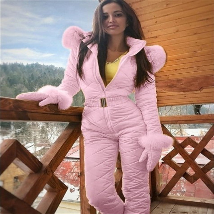 Valeria - Damski kombinezon narciarski ocieplany elegancki zimowy