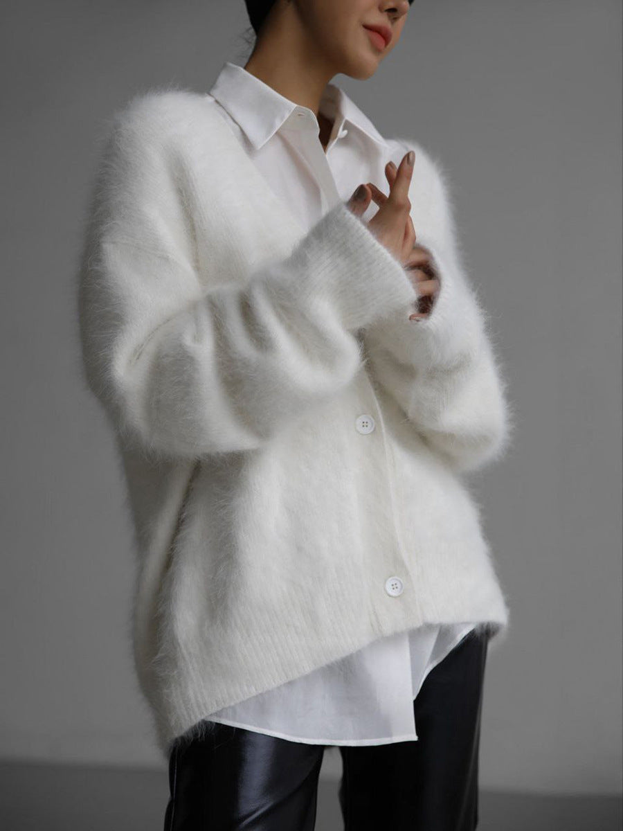 Elena - Women's mohair sweater, soft, warm, oversized, fashionable, elegant