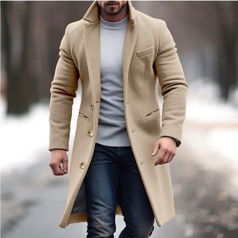Men's elegant coat with a classic cut