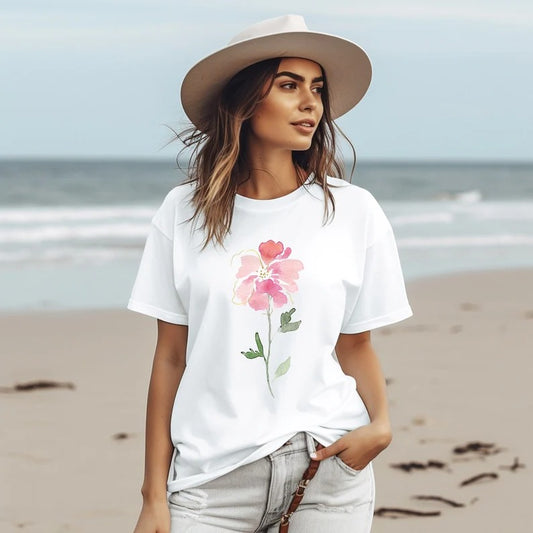 Watercolor flower shirt
