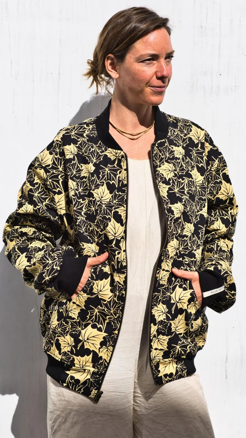 Reversible corduroy bomber jacket