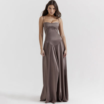 Selena – Stylish satin maxi dress