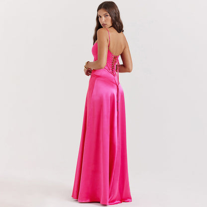 Selena – Stylish satin maxi dress