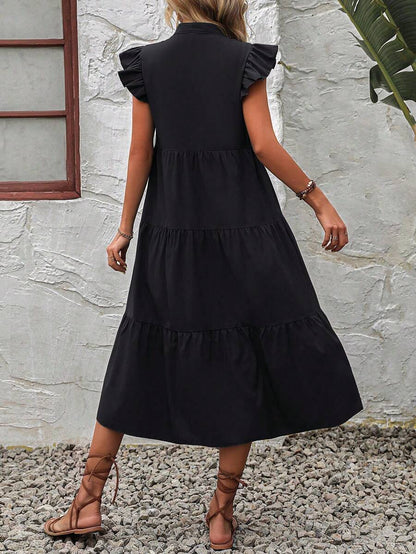 Summer midi dress with ruffles – comfort and style in one