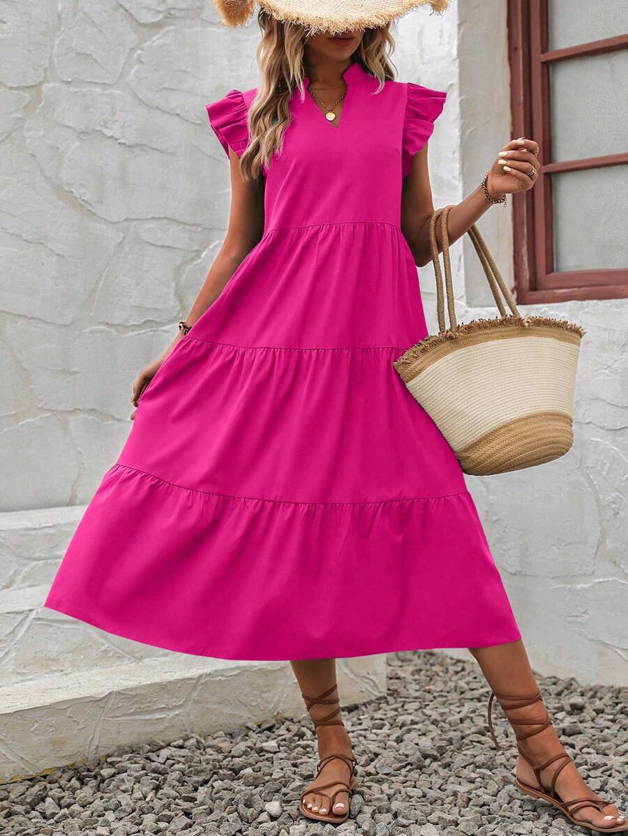 Summer midi dress with ruffles – comfort and style in one