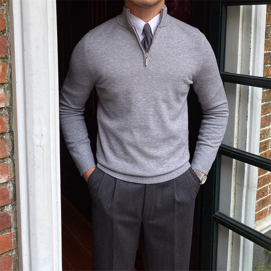 Ethan – Cotton Turtleneck with Zipper 