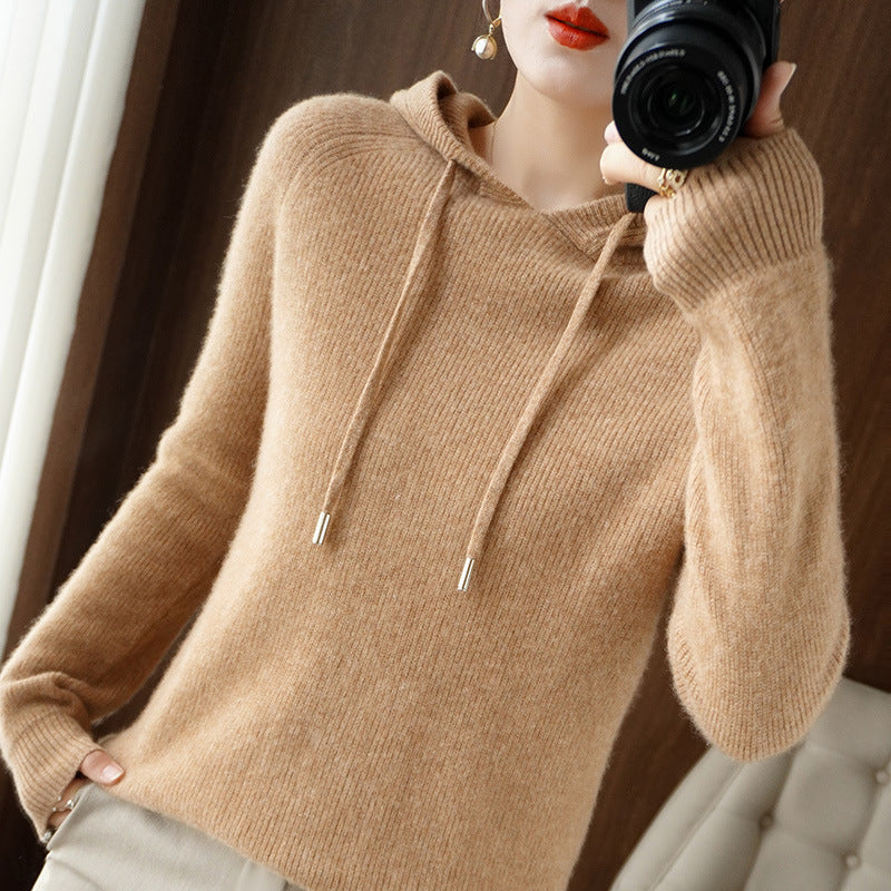 Maya – Cashmere Hooded Sweater for Winter 