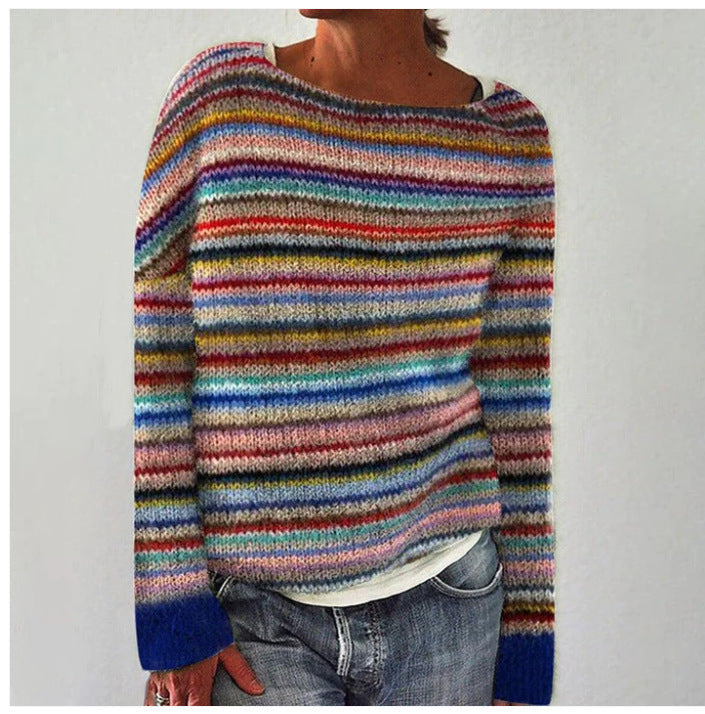 Maya - Women's cashmere wool sweater, colorful, patterned, soft, fashionable