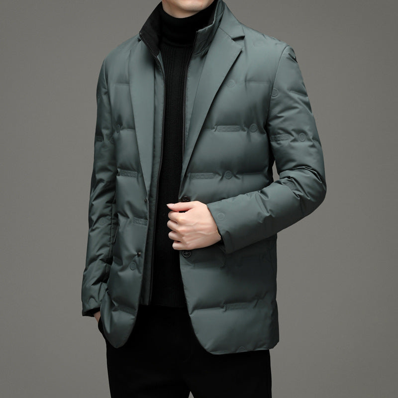 Winter quilted blazer with a fitted cut