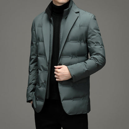 Winter quilted blazer with a fitted cut